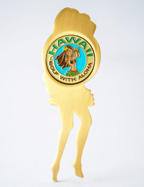 Hula Girl Divot Repair Tool Yellow