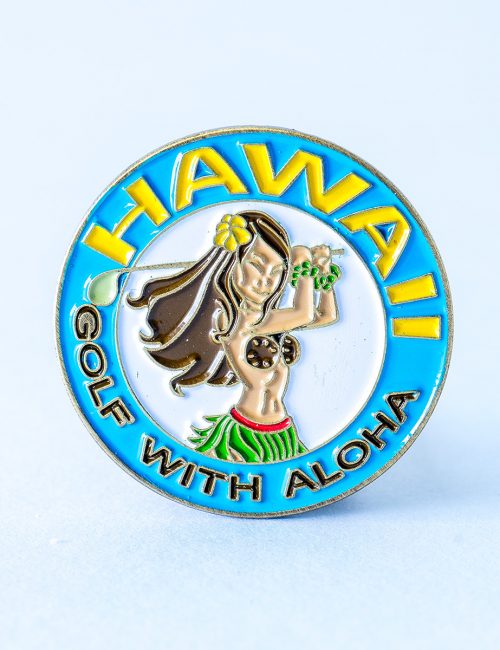 Hula Girl Ball Marker Blue