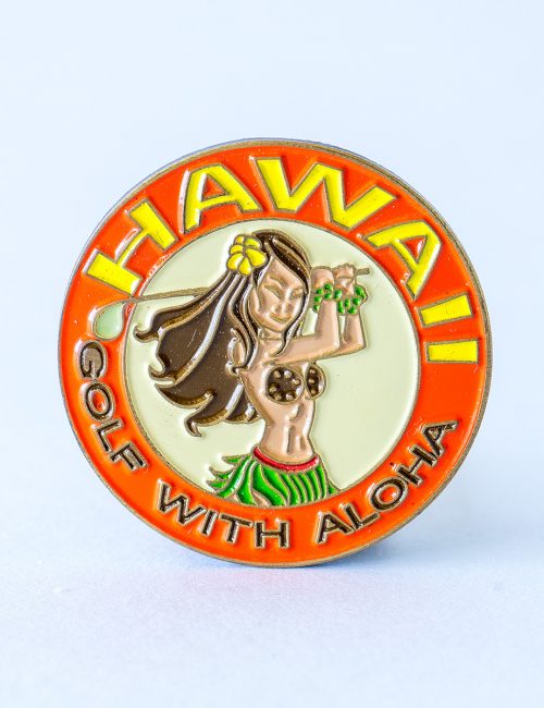 Hula Girl Ball Marker Red