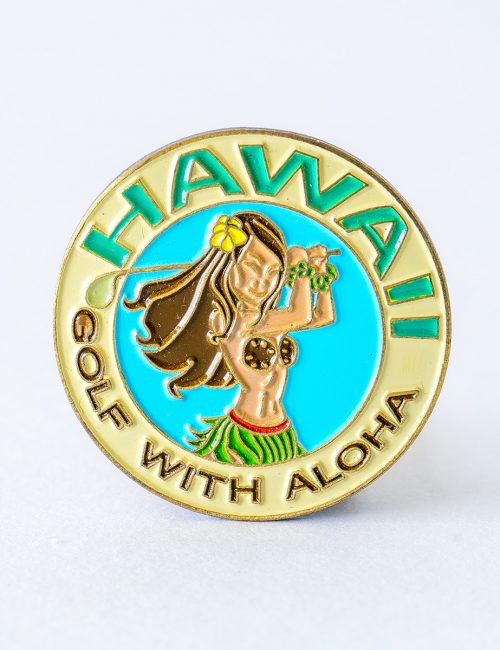 Hula Girl Ball Marker Yellow